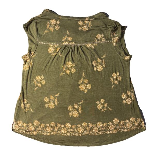 NWT Daniel Rainn Womens Sz 2X Patoka Pleated Split Neck Flower Top NWT - Picture 2 of 8